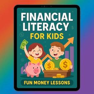 Financial Literacy for Kids eBook | Fun Money Lessons | Budgeting, Saving & Investing for Children, Financial Literacy Kids