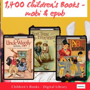 1400 Vintage Children&#39;s Books Collection in MOBI & EPUB | Classic Tales for Parents and Kids, Retro Children&#39;s Literature