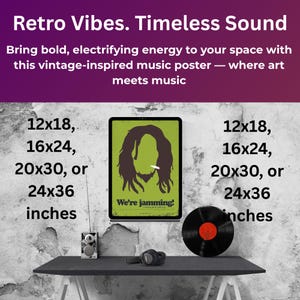 Retro Bob Marley Musik Poster - We&#39;re Jamming Wall Art | 30x40 cm 16x24 cm 20x30 cm | 300 DPI Digitaler Download | Reggae Kunst für POD