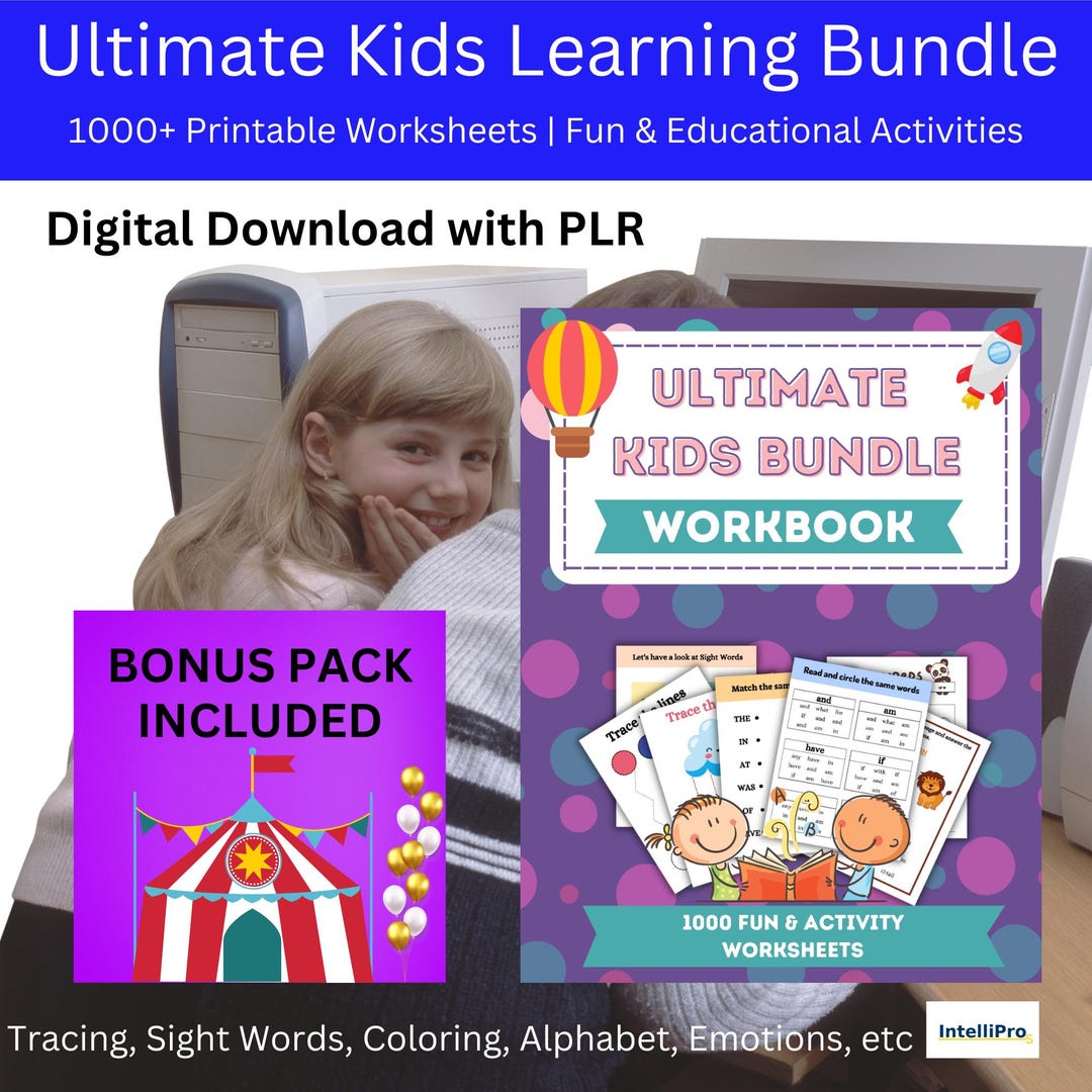 Ultimate Kids Bundle | 1000+ Activity Worksheets | Preschool ...