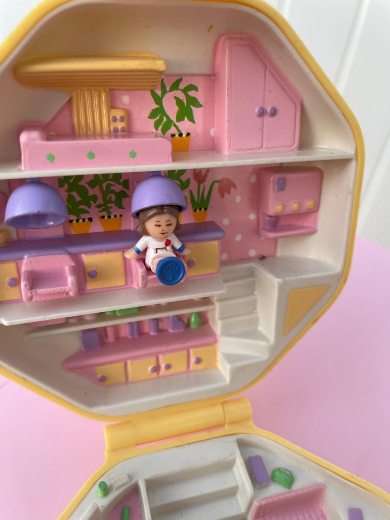 Polly pocket vintage Le salon de coiffure de Polly 1990 , jouet compact des années 90, figurine miniature, jouet mignon pour fille, complet - Canada