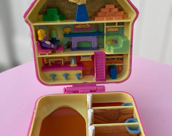 Vintage POLLY POCKET Bluebird 1989 cheval Polly's Pony club + Cheval