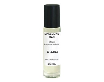 Masculine Man (Men) Body Oil 10 ml Fragrance All Natural Scent 1/3 oz Roll-On