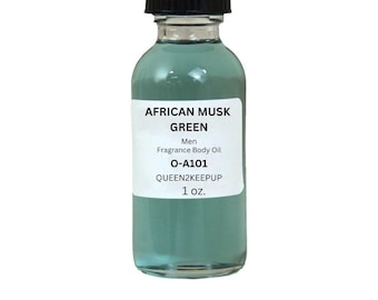 Aceite corporal African Musk Green (para hombres) 28 g (1 oz) Fragancia totalmente natural