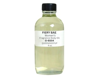 Aceite corporal Fiery Bae (para mujer) 118 ml. Fragancia totalmente natural.