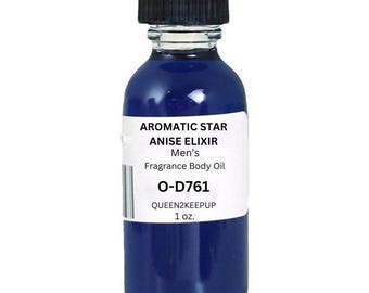 Aromatic Star Anise Elixir Men's Body Oil Bold Spicy Powerful Fragrance 1 oz