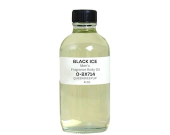 Aceite corporal Black Ice (para hombre) de 118 ml. Fragancia similar. Aroma totalmente natural.