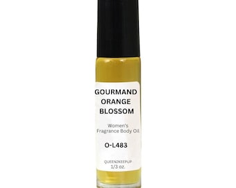 Aceite corporal Gourmand de flor de naranjo (para mujer) 10 ml Fragancia natural 1/3 oz Roll-On