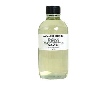 Japanese Cherry Blossom Women's Body Oil Soft Floral and Uplifting Scent 4 oz