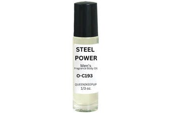 Aceite corporal perfumado Steel Power (para hombre) 10 ml Roll-On Aroma totalmente natural