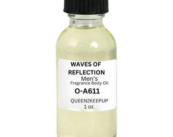 Waves of Reflection Men's Body Oil Elegant Woody and Floral Fragrance Scent 1 oz