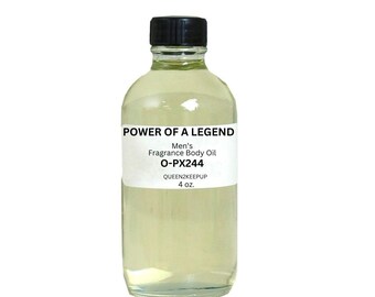 Power of a Legend (Men) Body Oil 4 oz Fragrance All Natural Scent