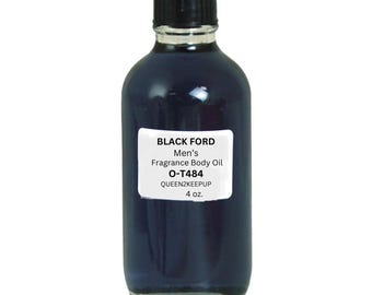 Black Ford Men's Body Oil Sophisticated Spicy and Sensual Fragrance Scent 4 oz