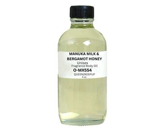 Manuka Milk & Bergamot Honey Unisex Body Oil Comforting Pure Warmth Scent 4 oz
