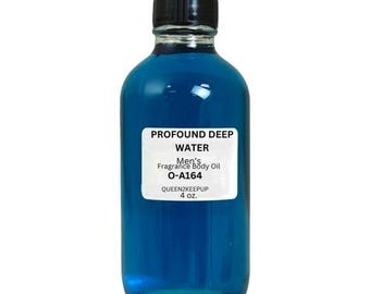 Aceite corporal Profound Deep Water (para hombres) 118 ml. Fragancia totalmente natural.