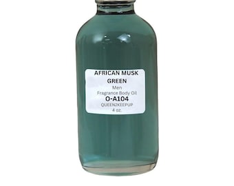 Aceite corporal African Musk Green (para hombres) 118 ml. Fragancia totalmente natural.