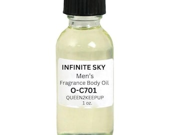 Infinite Sky Men's Body Oil Clean Woody Aromatic Fragrance Scent 1 oz