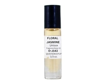 Floral Jasmine (Unisex) Body Oil 10 ml Fragrance All Natural 1/3 oz Roll-On