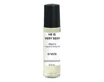 Él es muy sexy (para hombre) Aceite corporal 10 ml Fragancia totalmente natural 1/3 oz Roll-On Aroma