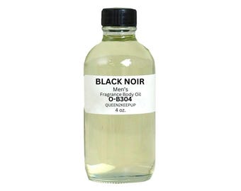 Black Noir Men's Body Oil Dark Fresh Spice Woody Masculine Fragrance Scent 4 oz