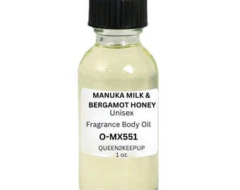 Manuka Milk & Bergamot Honey Unisex Body Oil Comforting Pure Warmth Scent 1 oz