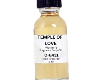 Temple of Love Women's Body Oil Exotic Warm and Sensual Fragrance Scent 1 oz