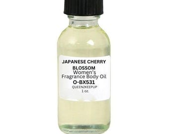 Japanese Cherry Blossom Women's Body Oil Soft Floral and Uplifting Scent 1 oz