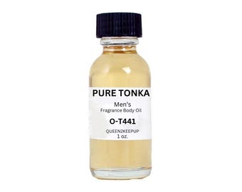 Pure Tonka Men's Body Oil Sweet Tonka Coffee and Warm Gourmand Fragrance 1 oz