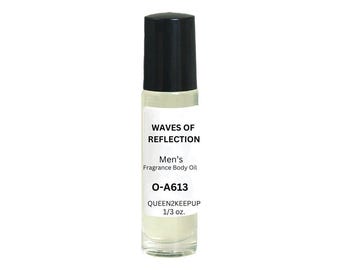 Waves of Reflection Men's Body Oil Elegant Woody and Floral Fragrance Roll-On