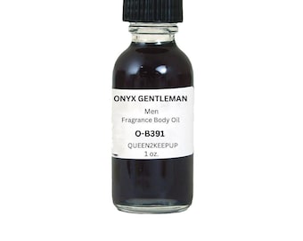 Onyx Gentleman (Men) Body Oil 1 oz Fragrance All Natural Scent