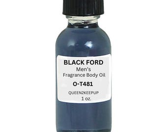 Black Ford Men's Body Oil Sophisticated Spicy and Sensual Fragrance Scent 1 oz
