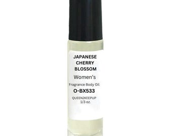 Japanese Cherry Blossom Women's Body Oil Soft Floral and Uplifting Roll-On Scent