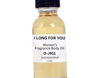 I Long For You Women's Body Oil Fruity Floral and Sweet Vanilla Scent 1 oz