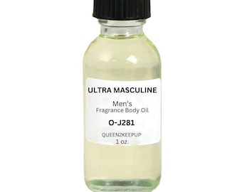 Ultra Masculine Men's Body Oil Sweet Spicy Fragrance Scent 1 oz