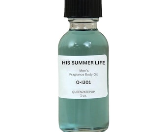 Aceite corporal His Summer Life (para hombre) 28 g (1 oz) Fragancia totalmente natural