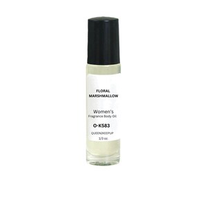 Floral Marshmallow 10 ml glass bottle aroma similar Women's fragrance body oil 1/3 oz Roll-On
