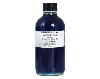 Aromatic Star Anise Elixir Men's Body Oil Bold Spicy Powerful Fragrance 4 oz