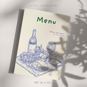 Szkic menu weselnego, drukowane i cyfrowe, nowoczesne i minimalistyczne drukowane karty menu na przyjęcie, spersonalizowane menu weselne, karty menu kolacji