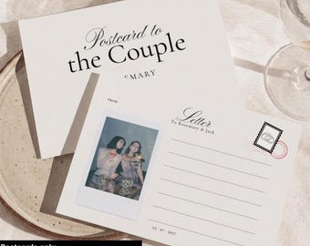 Wedding Guest Book Alternative, Polaroid Photo Guest Book Postcards, Postcard Guestbook From Our Wedding Day, Custom Polaroid Photo Card Set