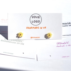 Paquet de bijoux Cartes de boucles d'oreilles 300 g Logo et mots personnalisés Cartes de boucles d'oreilles, Cartes de présentation de boucles d'oreilles, Cartes de présentation de bijoux personnalisés 8 cm x 4 cm