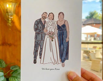 Custom Portrait (Full Body), Cartoon Portrait, Custom Illustration,Portrait From Photo,Personalized Portrait,Couple Portrait,Family Portrait