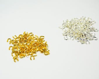 Verzilverde of vergulde kabelhuls: 4 x 5 mm draadbeschermer