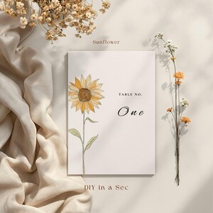 Bloemen bruiloft tafelnummers, bedrukte bloemkaarten, DIY canvas sjabloon, bloemen boho bruiloft tafelnummers, minimalistische bruiloft tafelnummers