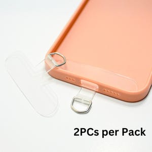 Lanyard voor mobiele telefoons Tether Tab-patches voor telefoon Lanyard Clear Universal Phone Tether Tab DIY Telefoonaccessoires 2 STUKS: