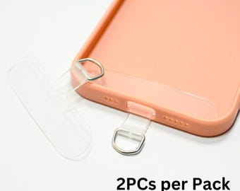 Cell Phone Lanyard Pads Tether Tab Patches for Phone Lanyard Clear Universal Phone Tether Tab DIY Phone Accessories 2PCS