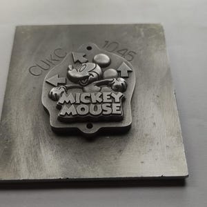 metal steel mold mould die plate jewellery mickey mouse vintage original disney collectible rare