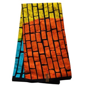 Orange Ankara Fabric - 100% Cotton African Print Fabric for Sewing, Quilting and Home Decor. Ankara Fabric sold by the yard or by the fold