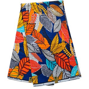 Orange Ankara Fabric - 100% Cotton African Print Fabric for Sewing, Quilting and Home Decor. Ankara Fabric sold by the yard or by the fold