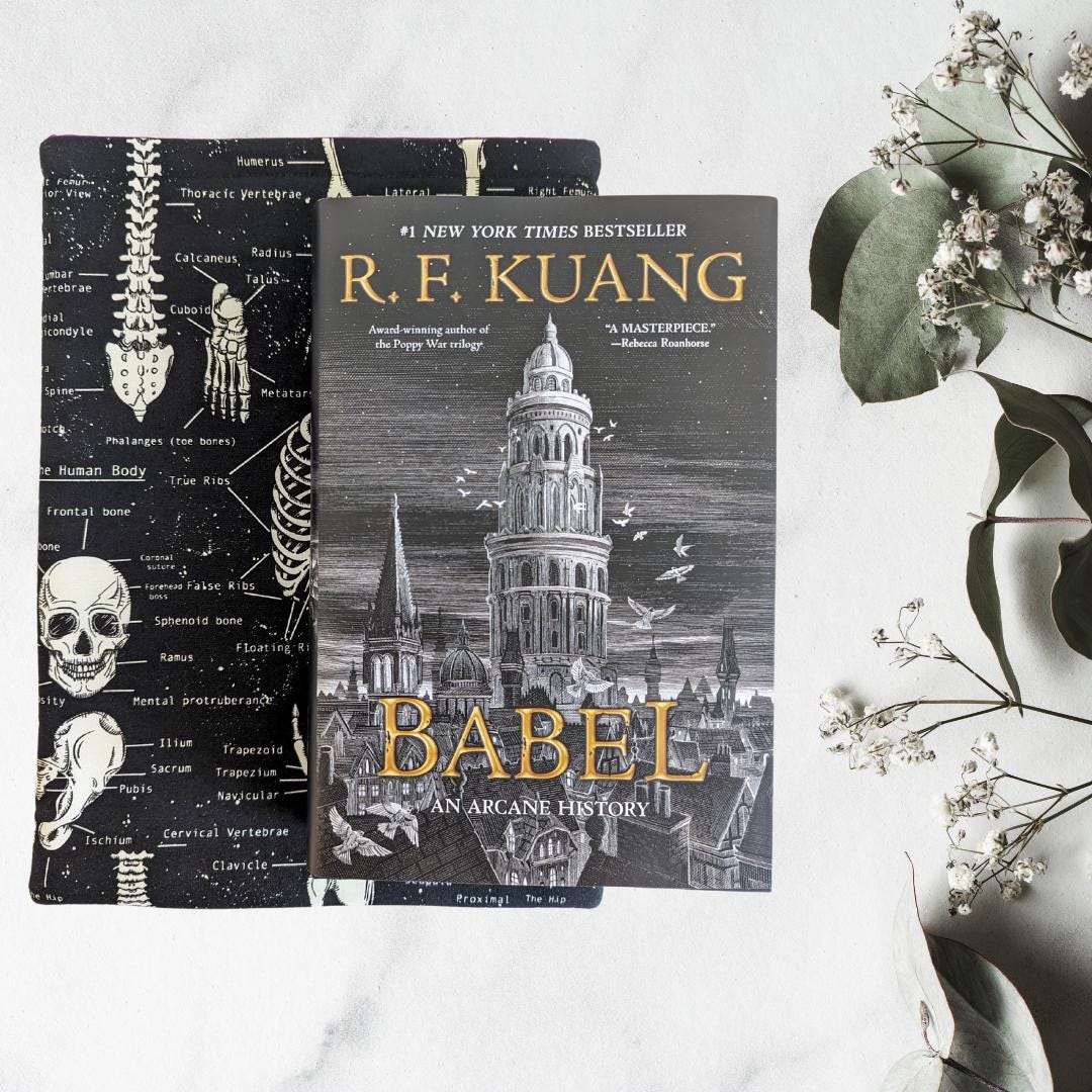 Book Sleeve Dark Academia, Skeleton Booksleeve, Anatomy Book Protector, Large Book Pouch, Padded Kindle Sleeve, Halloween Book Cover