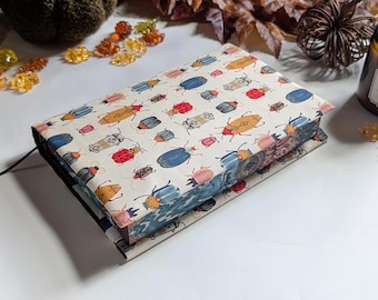 Insect Fabric Dust Jacket, Bug Adjustable Book Cover, Hardcover Book Protector, Protective Book Cover